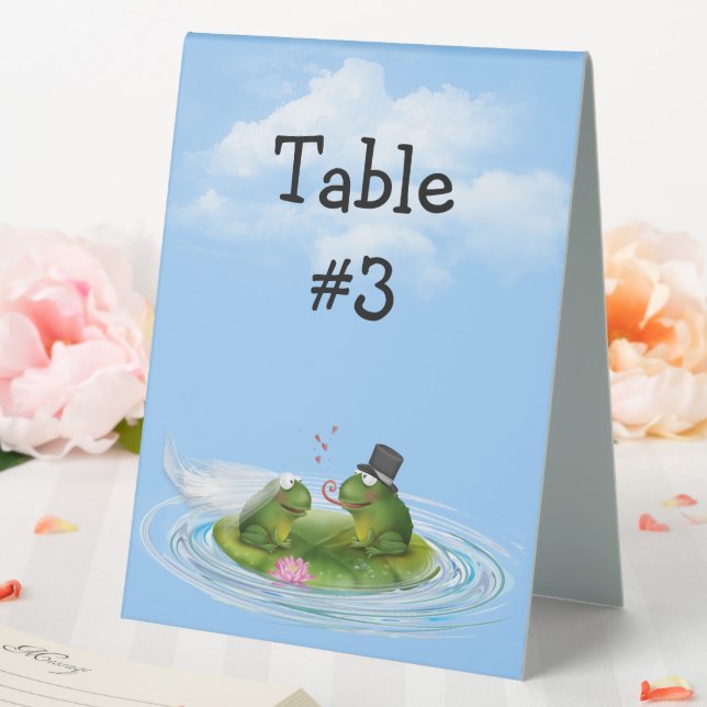 Plaque De Table Grenouilles mariages sur Lily Pad (In SItu (Mariage))