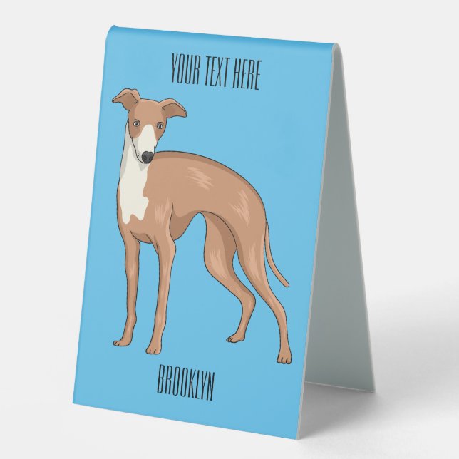 Plaque De Table Greyhound dog (Recto)