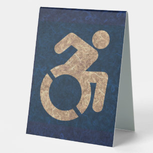 Plaque De Table Handicap Texté