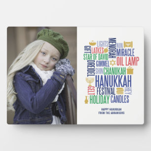 Plaque de table Hanoukka Words Holiday