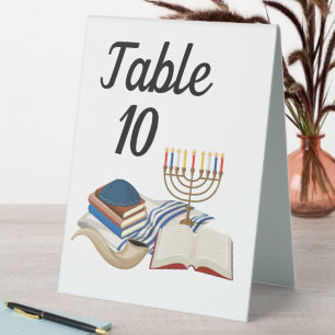 Plaque De Table Hanukkah