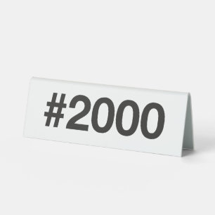 Plaque De Table Hashtag 25 Anniversaire 2000