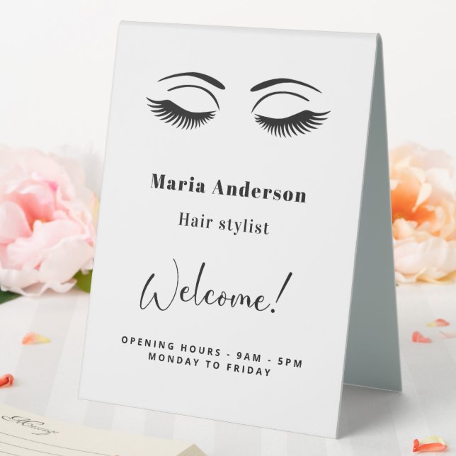 Plaque De Table Heures d'ouverture du maquillage (In SItu (Mariage))