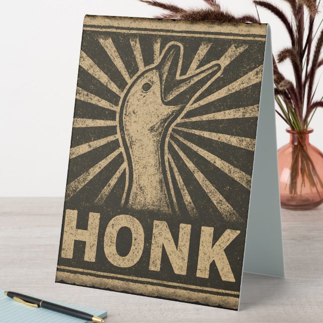 Plaque De Table Honk Goose Funny Duck Chicken Mème (En SItu (Tableau))