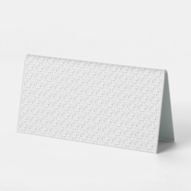 Plaque De Table Horizontal, Nuage Gris (Recto)
