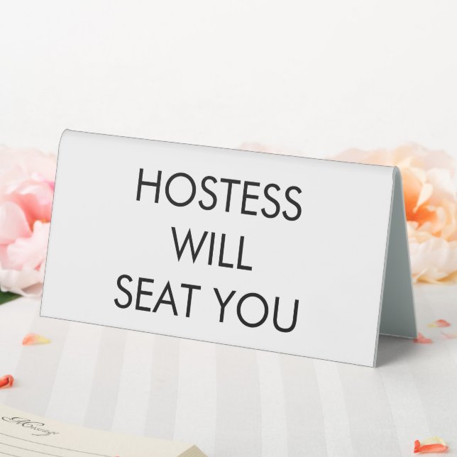 Plaque De Table Hôtesse vous placera  (In SItu (Mariage))