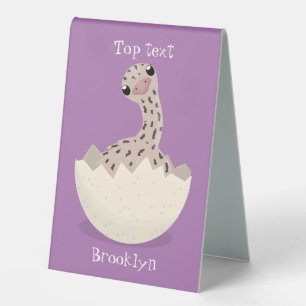 Plaque De Table Illustration d'autruche pour bébé à couver mignon