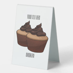 Plaque De Table Illustration de Cupcake