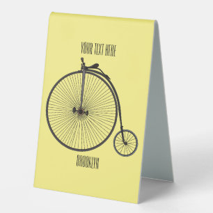Plaque De Table Illustration de la bande dessinée de vélo à grande