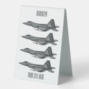 Plaque De Table Illustration de l'avion de chasse