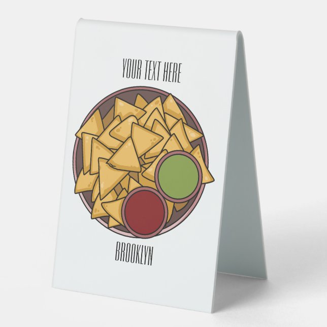 Plaque De Table Illustration de Nachos (Recto)