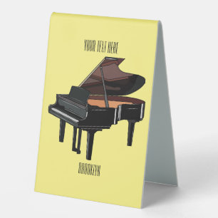 Plaque De Table Illustration de piano