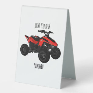 Plaque De Table Illustration de Quad bike atv