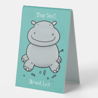 Illustration de saut en hippo mignon