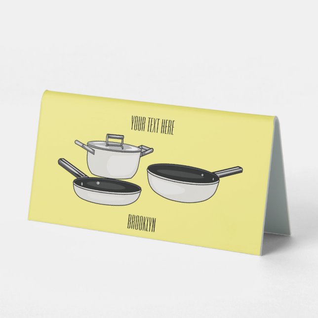 Plaque De Table Illustration des jeux de cuisine (Recto)