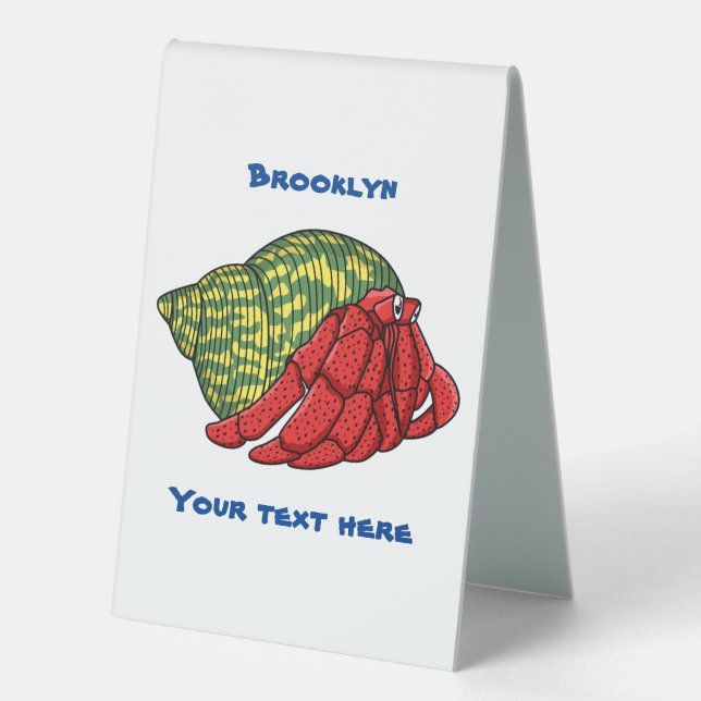 Plaque De Table Illustration du crabe mignon (Recto)
