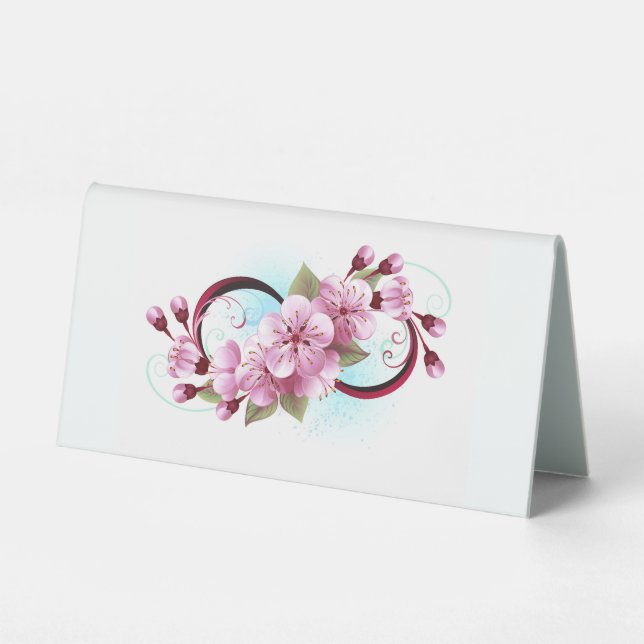 Plaque De Table Infinité avec les fleurs Sakura (Recto)