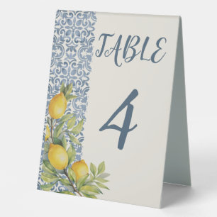 Plaque De Table Italien Amalfi Mariage à thème