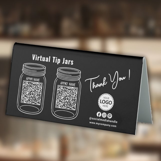 Plaque De Table Jars à conseils virtuels, application de paiement  (Créateur téléchargé)