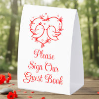 Jolis Inséparables Boho Cœur Rouge Livre d'Or de M