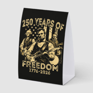 Plaque De Table Jouer de la guitare 4 juillet 250e anniversaire