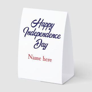 Plaque De Table joyeuse fête de l'indépendance nom bleu rouge amér