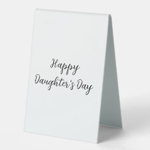 Plaque De Table Joyeux jour de filles si.ple minimum ajouter le no