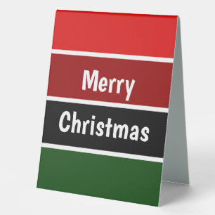 Plaque De Table Joyeux Noël Rouge Et Vert
