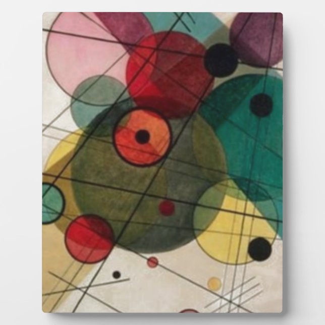 Plaque de table Kandinsky Circles avec Easel (Devant)