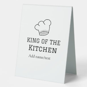 Plaque De Table King of the cuisine chef cuisine ajouter nom couro
