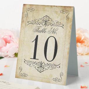 Plaque De Table La collection de mariage vintage fleurie et ornée