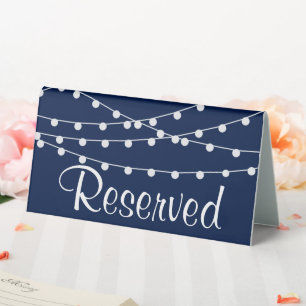Plaque De Table La Collection Mariage Bleu Marine Lights