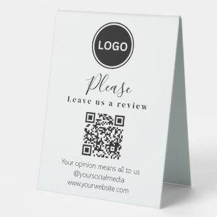 Plaque De Table Laissez-nous un commentaire Code QR Carte de vis