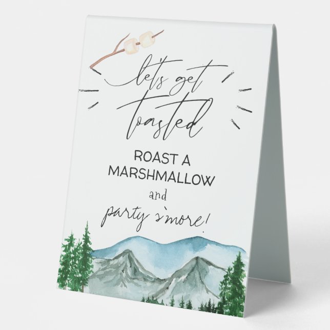 Plaque De Table Laissons-nous griller S'more Marshmallow (Recto)
