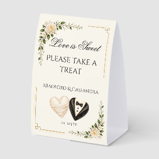 Plaque De Table L'amour est doux, cadeau personnalisé pour une fêt