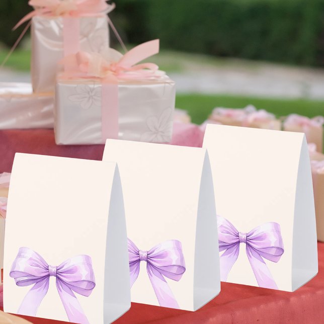 Plaque De Table Lavender bow ivory DIY write your own party (Créateur téléchargé)