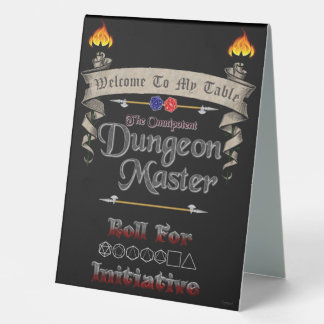 Plaque De Table Le maître de donjon omnipotent