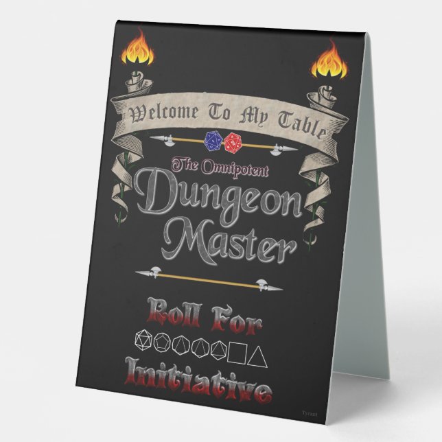 Plaque De Table Le maître de donjon omnipotent (Recto)