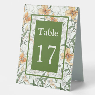 Plaque De Table Les Lys Tigre, verts,