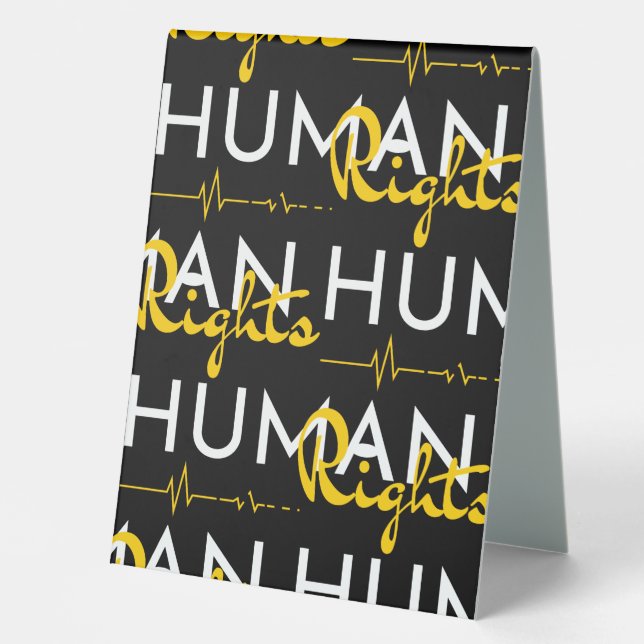 Plaque De Table Lifeline to Human Rights (Recto)