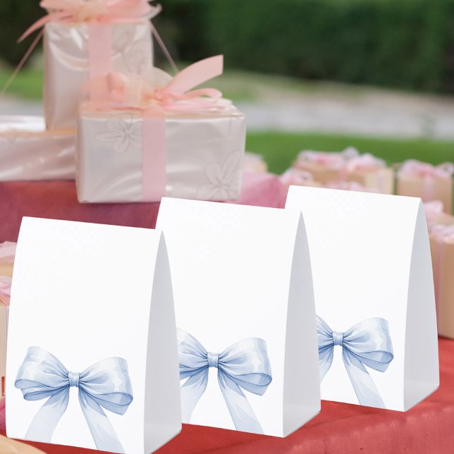 Plaque De Table Light blue bow DIY write your own party (Créateur téléchargé)