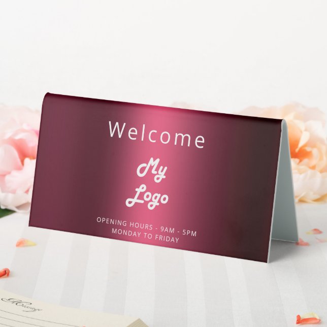 Plaque De Table Logo affaires Bourgogne ouvert fermé (In SItu (Mariage))