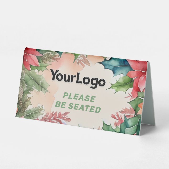 Plaque De Table Logo d'affaires personnalisé Restaurant Café Profe (Verso)