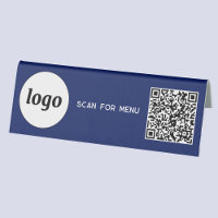 Logo de code QR Business Scan for Menu Navy Blue
