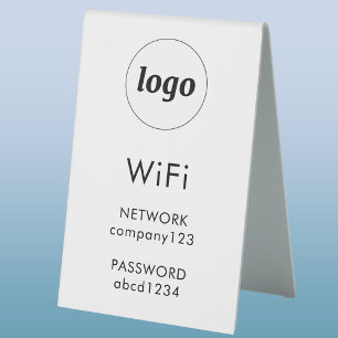 Plaque De Table Logo de code WiFi pour les entreprises Internet