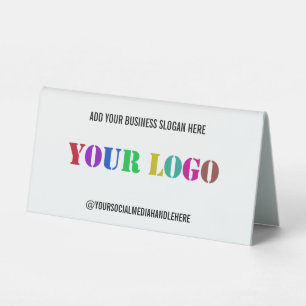 Plaque De Table Logo de l'entreprise personnalisée Texte Table d'a