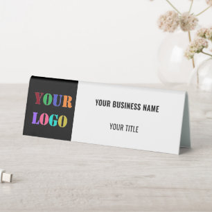 Plaque De Table Logo d'entreprise Titre Nom Table Signer vos coule