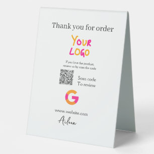 Plaque De Table logo du site Web d'entreprise de critique Google s