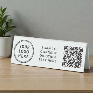 Plaque De Table Logo moderne Code QR