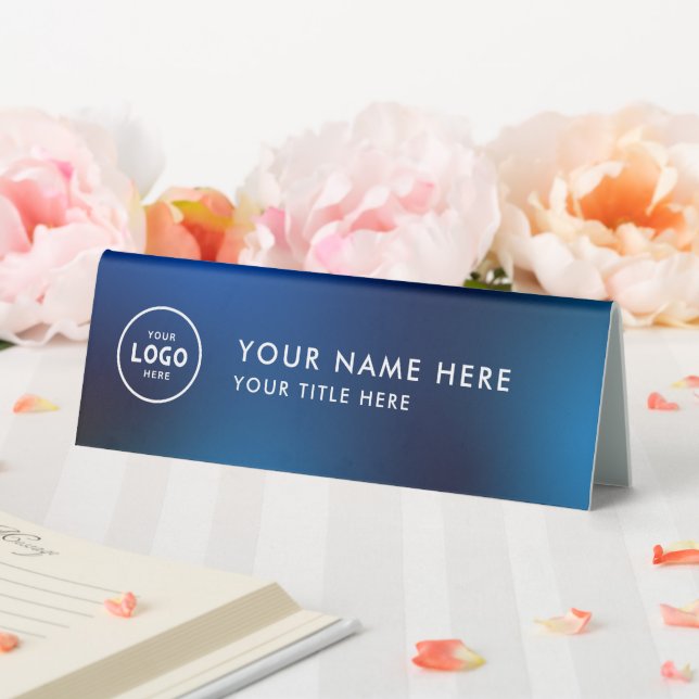 Plaque De Table Logo professionnel tendance pour entreprise Bureau (In SItu (Mariage))